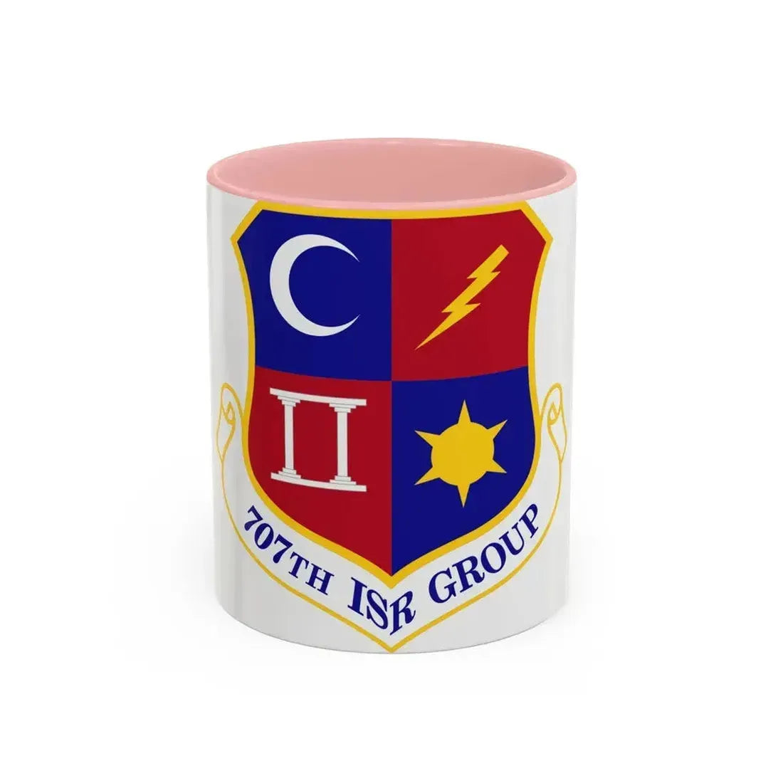 707 Intelligence Surveillance and Reconnaissance Group AFISRA (U.S. Air Force) Accent Coffee Mug 11oz Pink - Go Mug Yourself