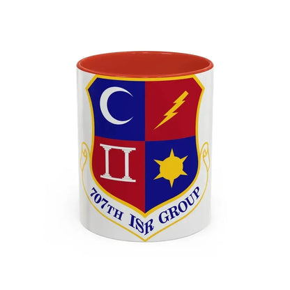 707 Intelligence Surveillance and Reconnaissance Group AFISRA (U.S. Air Force) Accent Coffee Mug 11oz Red - Go Mug Yourself