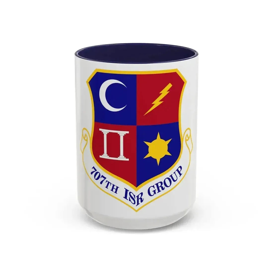 707 Intelligence Surveillance and Reconnaissance Group AFISRA (U.S. Air Force) Accent Coffee Mug 15oz Navy - Go Mug Yourself