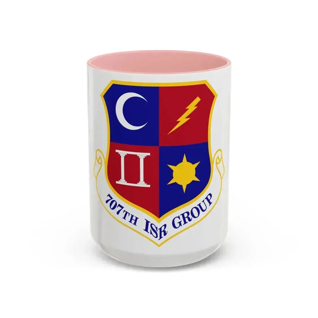 707 Intelligence Surveillance and Reconnaissance Group AFISRA (U.S. Air Force) Accent Coffee Mug 15oz Pink - Go Mug Yourself
