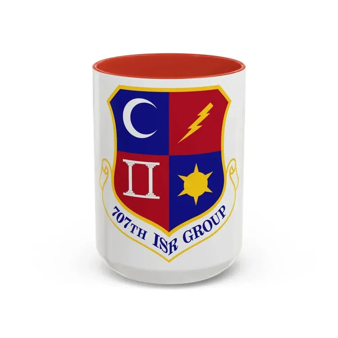707 Intelligence Surveillance and Reconnaissance Group AFISRA (U.S. Air Force) Accent Coffee Mug 15oz Red - Go Mug Yourself