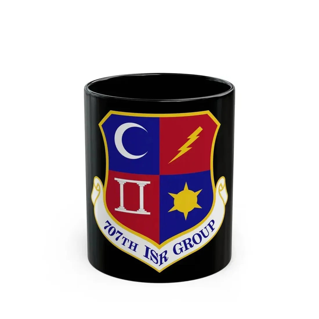 707 Intelligence Surveillance and Reconnaissance Group AFISRA (U.S. Air Force) Black Coffee Mug 11oz - Go Mug Yourself