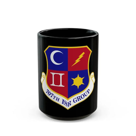 707 Intelligence Surveillance and Reconnaissance Group AFISRA (U.S. Air Force) Black Coffee Mug 15oz - Go Mug Yourself