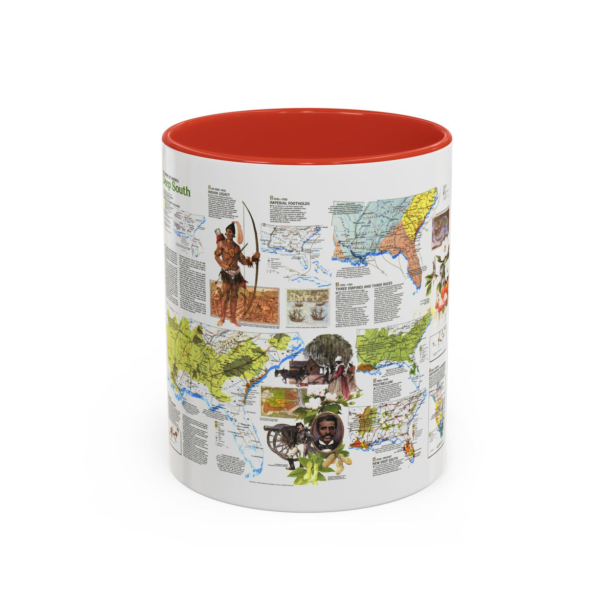USA - Deep South 2 (1983) (Map) Accent Coffee Mug