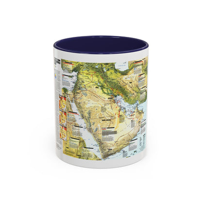 Middle East - States in Turmoil (1991) (Map) Accent Coffee Mug