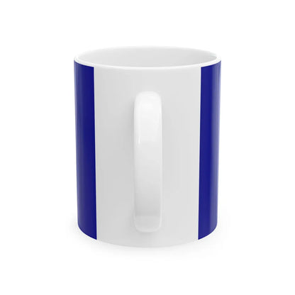 Flag of Tuzla Canton Bosnia and Herzegovina - White Coffee Mug-Go Mug Yourself