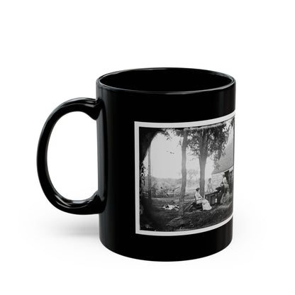 Cedar Mountain, Va. Family Group Before The House In Which Gen. Charles S. Winder (C.S.A.) Died (U.S. Civil War) Black Coffee Mug