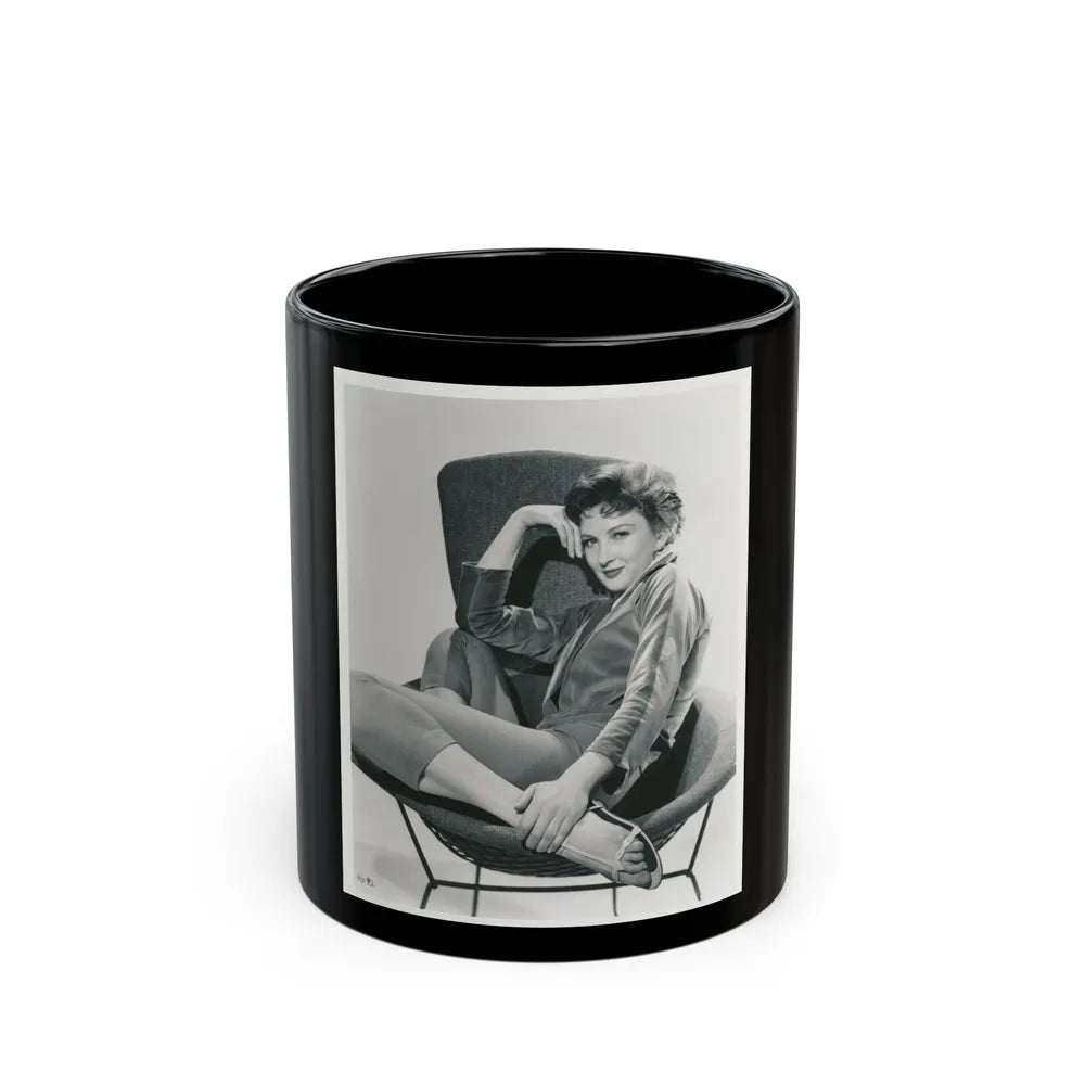 Carol Ohmart #52 (Vintage Female Icon) Black Coffee Mug-11oz-Go Mug Yourself