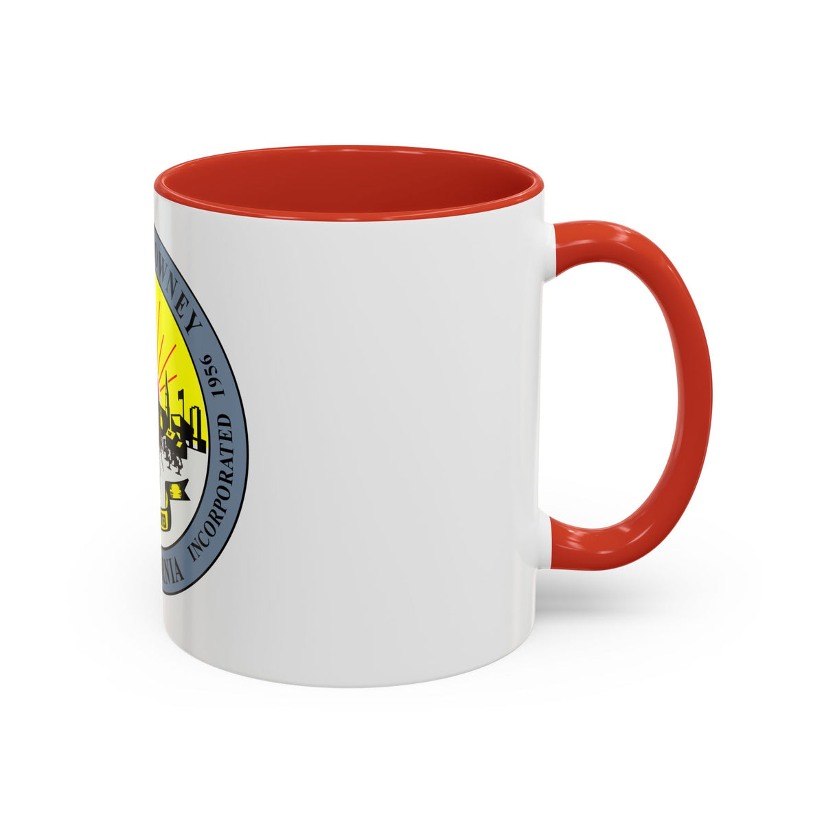 Seal of Downey California - Accent Coffee Mug