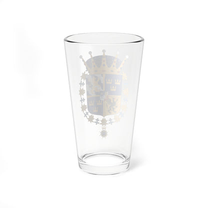 Prins Alexander vapen med Serafimerorden (Sweden) (Coat of Arms) Pint Glass 16oz
