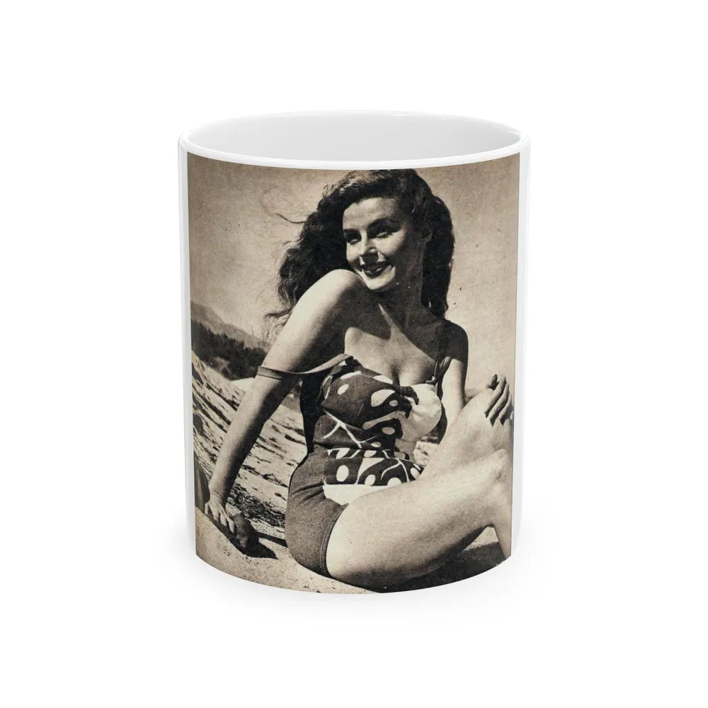 Elaine Stewart #155 (Vintage Female Icon) White Coffee Mug-11oz-Go Mug Yourself