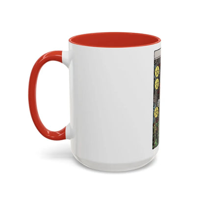 The 10 of Pentacles (Tarot Card) Accent Coffee Mug-Go Mug Yourself