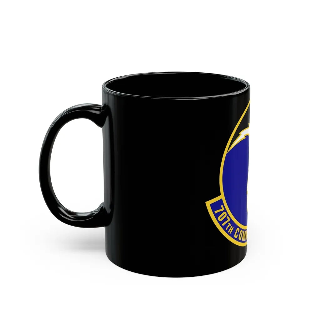 707th Communications Squadron (U.S. Air Force) Black Coffee Mug-Go Mug Yourself