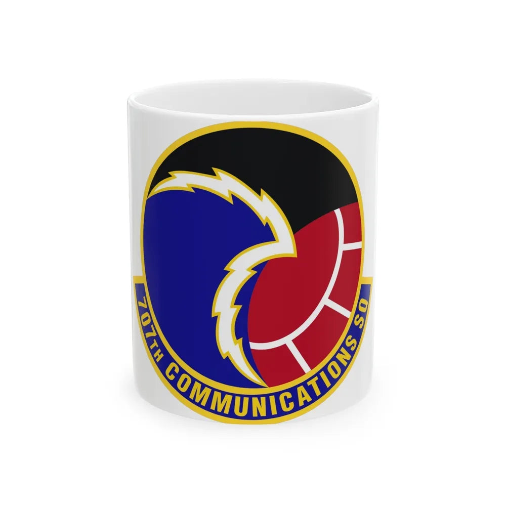 707th Communications Squadron (U.S. Air Force) White Coffee Mug-11oz-Go Mug Yourself