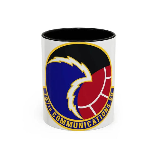 707th Communications Squadron (U.S. Air Force) Accent Coffee Mug 11oz Black - Go Mug Yourself