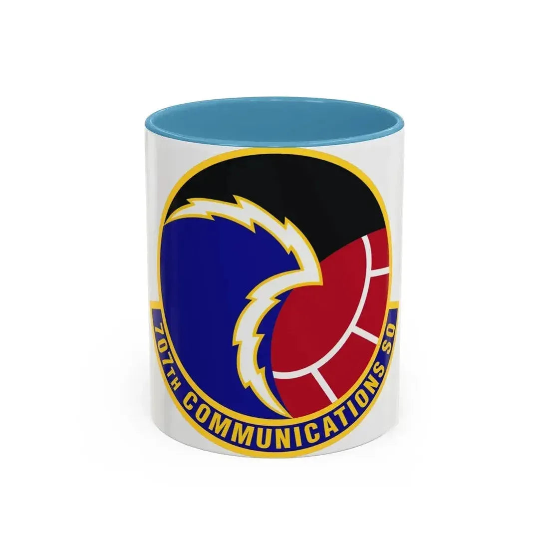 707th Communications Squadron (U.S. Air Force) Accent Coffee Mug 11oz Light Blue - Go Mug Yourself