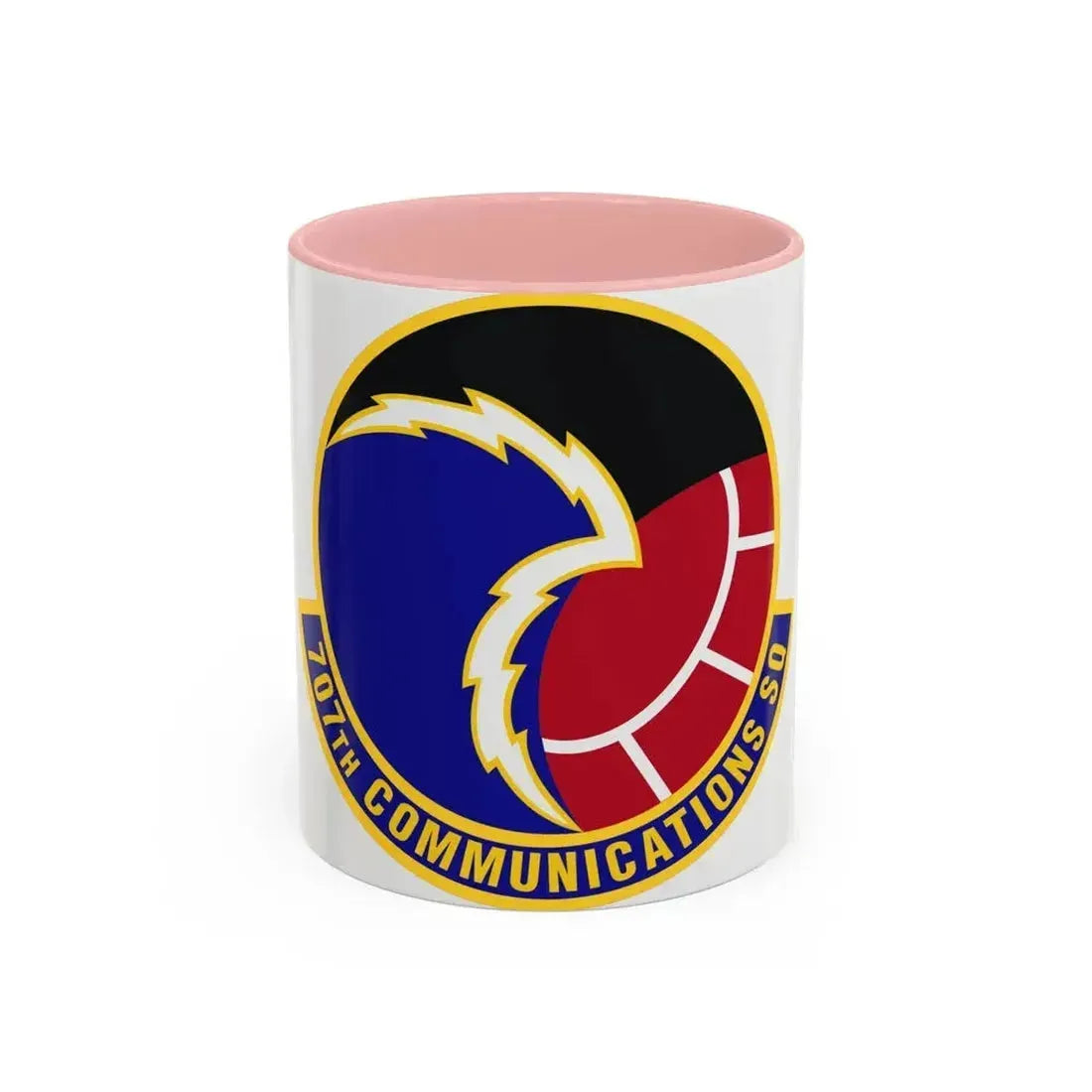 707th Communications Squadron (U.S. Air Force) Accent Coffee Mug 11oz Pink - Go Mug Yourself