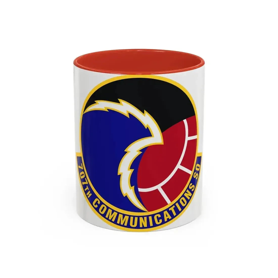 707th Communications Squadron (U.S. Air Force) Accent Coffee Mug 11oz Red - Go Mug Yourself
