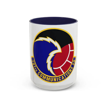 707th Communications Squadron (U.S. Air Force) Accent Coffee Mug 15oz Navy - Go Mug Yourself