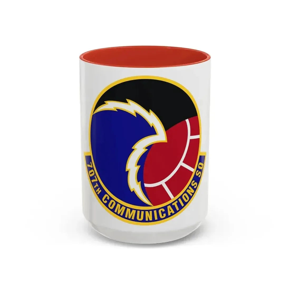 707th Communications Squadron (U.S. Air Force) Accent Coffee Mug 15oz Red - Go Mug Yourself