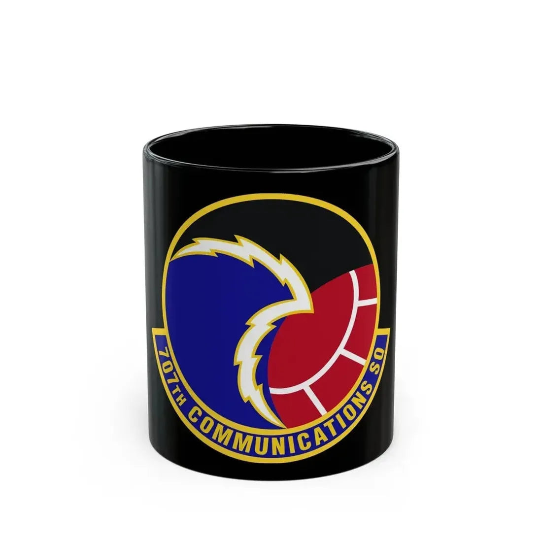 707th Communications Squadron (U.S. Air Force) Black Coffee Mug 11oz - Go Mug Yourself