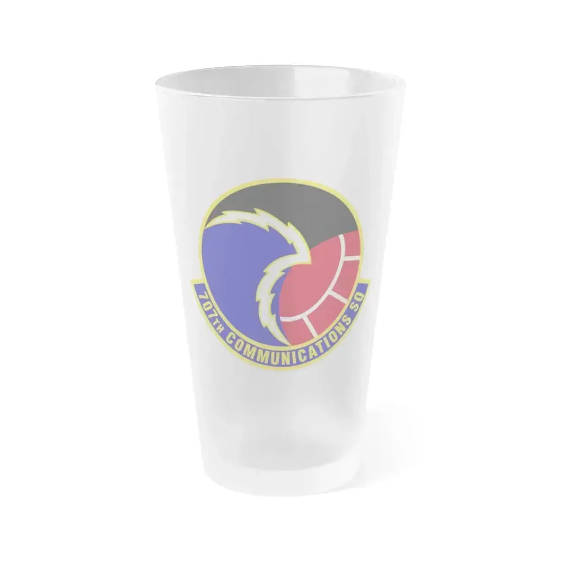 707th Communications Squadron (U.S. Air Force) Frosted Pint Glass 16oz 16oz Frosted - Go Mug Yourself