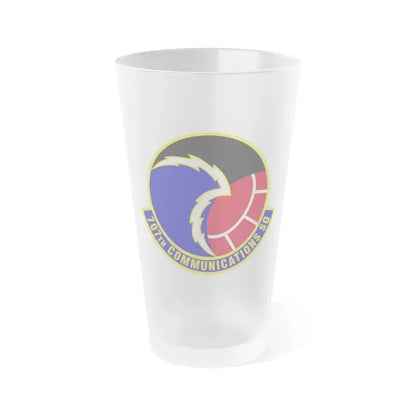 707th Communications Squadron (U.S. Air Force) Frosted Pint Glass 16oz - Go Mug Yourself