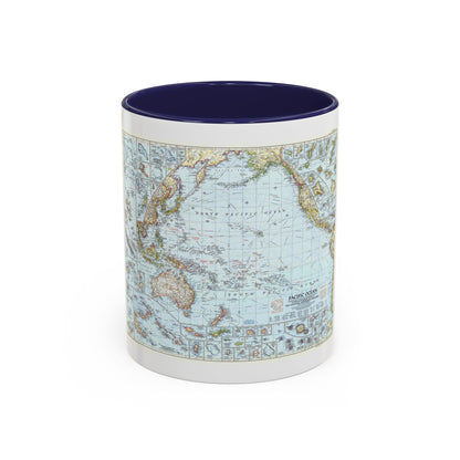 Pacific Ocean (1952) (Map) Accent Coffee Mug