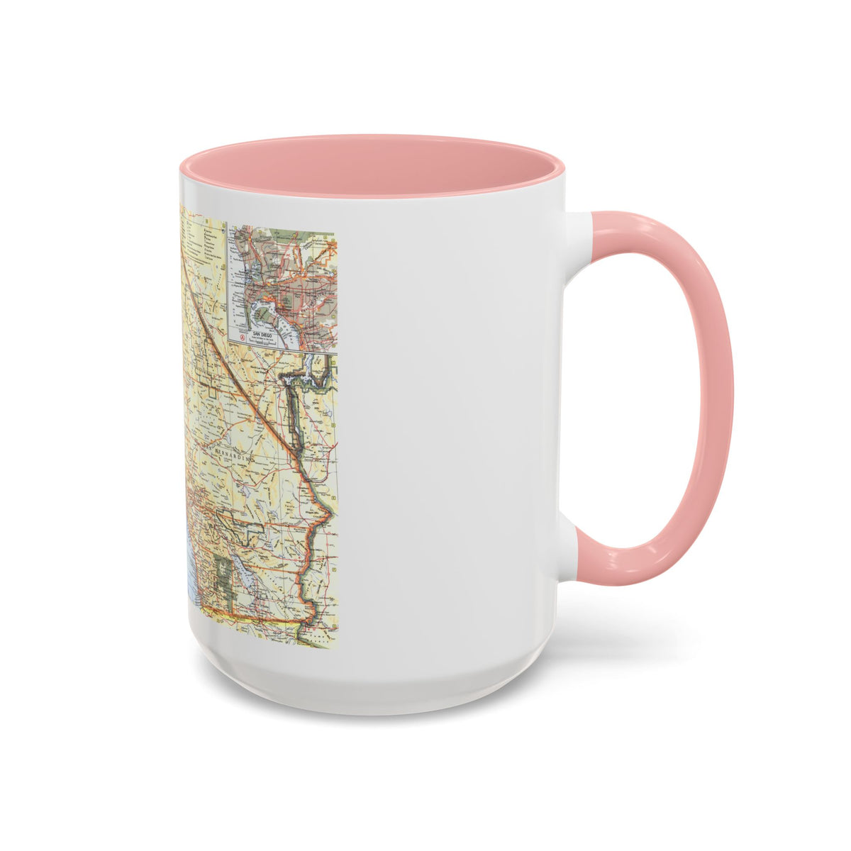USA - California, Southern (1966) (Map) Accent Coffee Mug