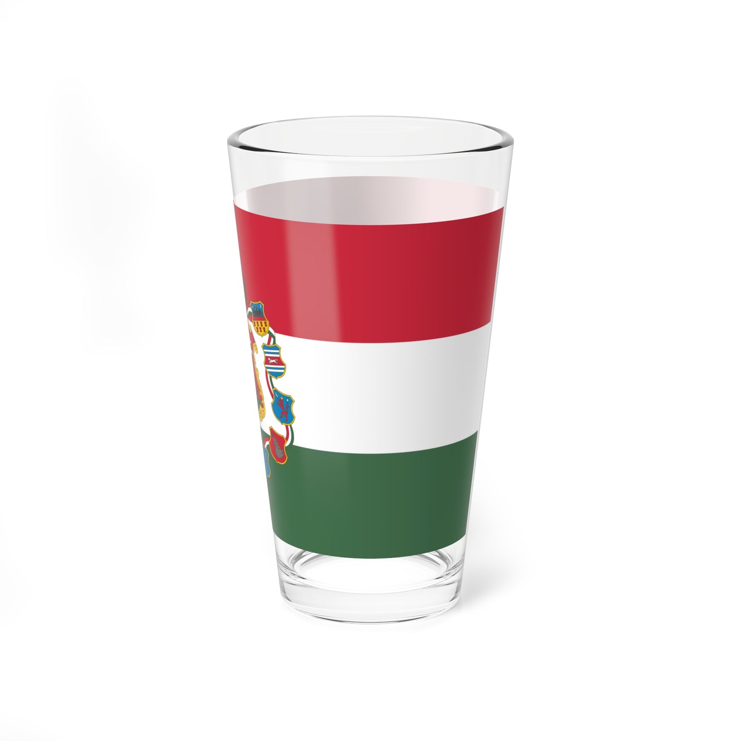 Flag of Hungary with great coat of arms 1849 (Hungary) Pint Glass 16oz