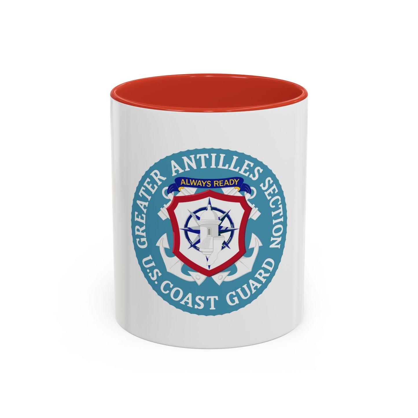 USCG Greater Antilles Section (U.S. Coast Guard) Accent Coffee Mug