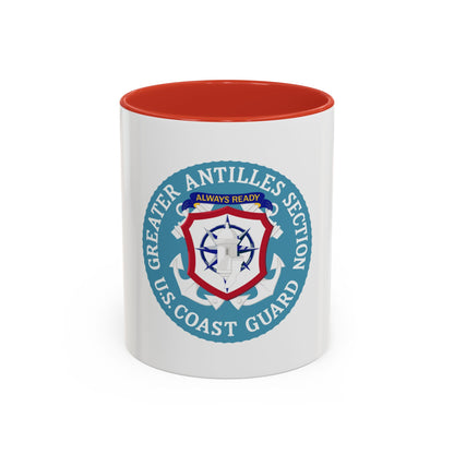 USCG Greater Antilles Section (U.S. Coast Guard) Accent Coffee Mug