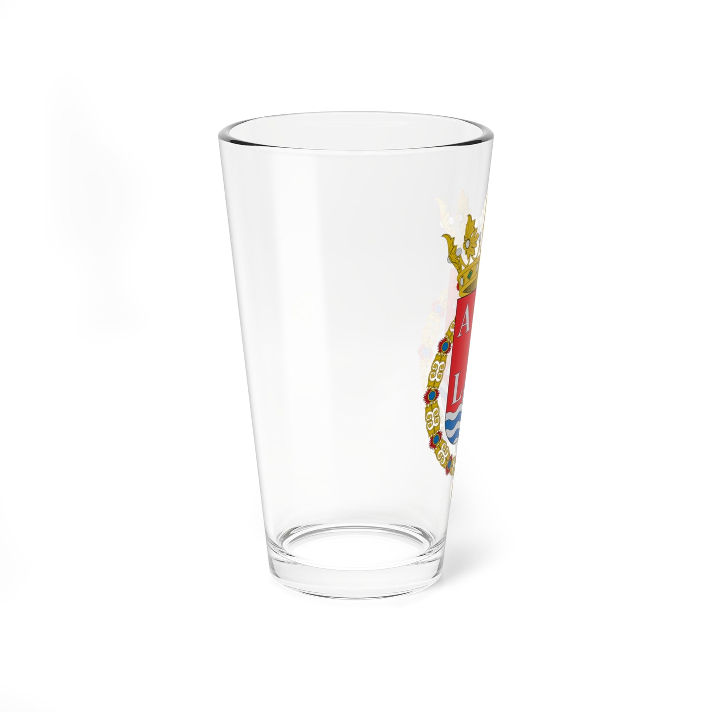 Escudo de Alicante corona abierta (Spain) (Coat of Arms) Pint Glass 16oz
