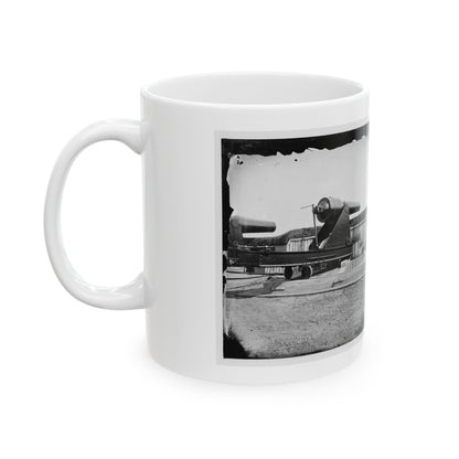Alexandria, Virginia (Vicinity). 200 Pdr. Parrott Rifle Gun In Battery Rodgers (U.S. Civil War) White Coffee Mug