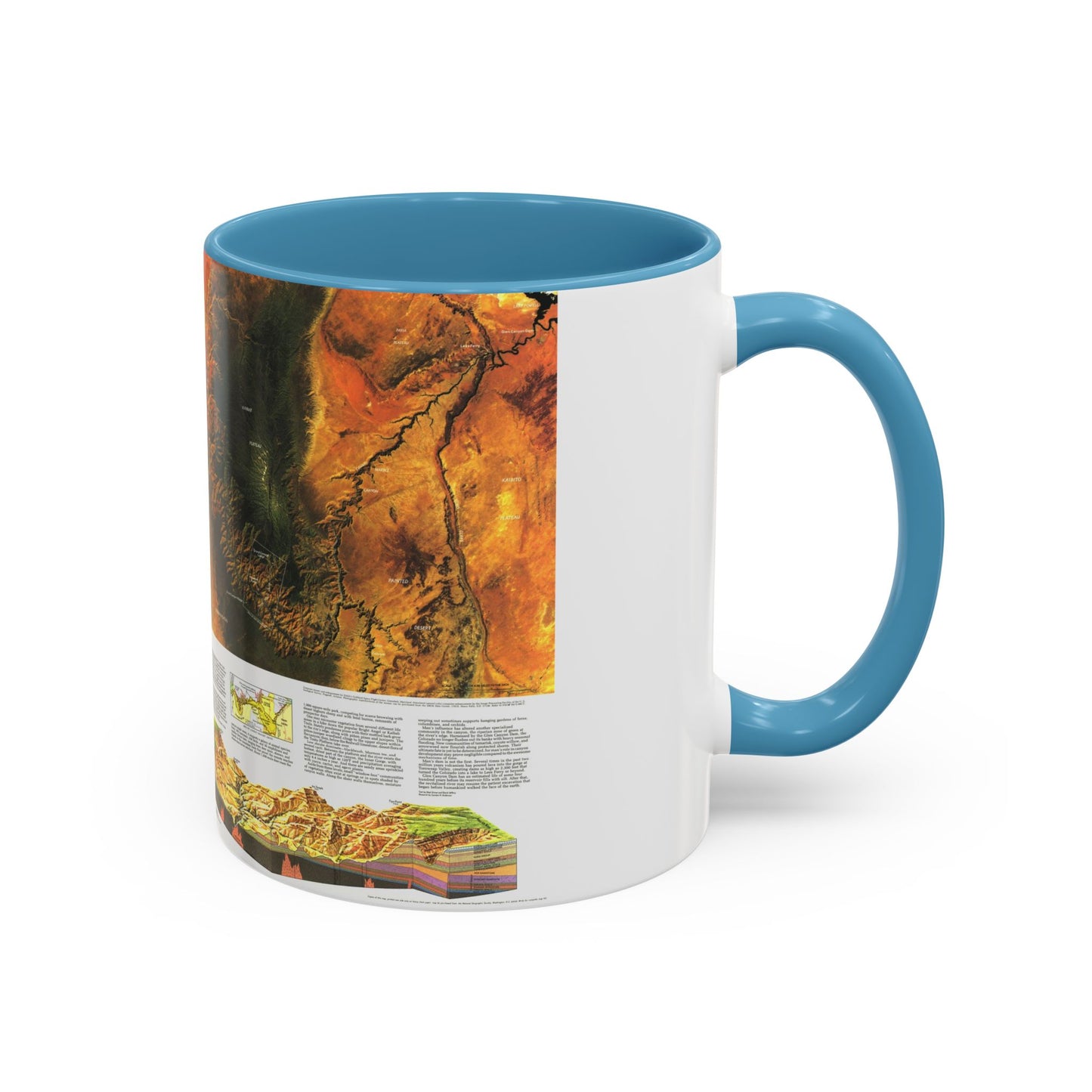 USA - Grand Canyon of the Colorado (1978) (Map) Accent Coffee Mug