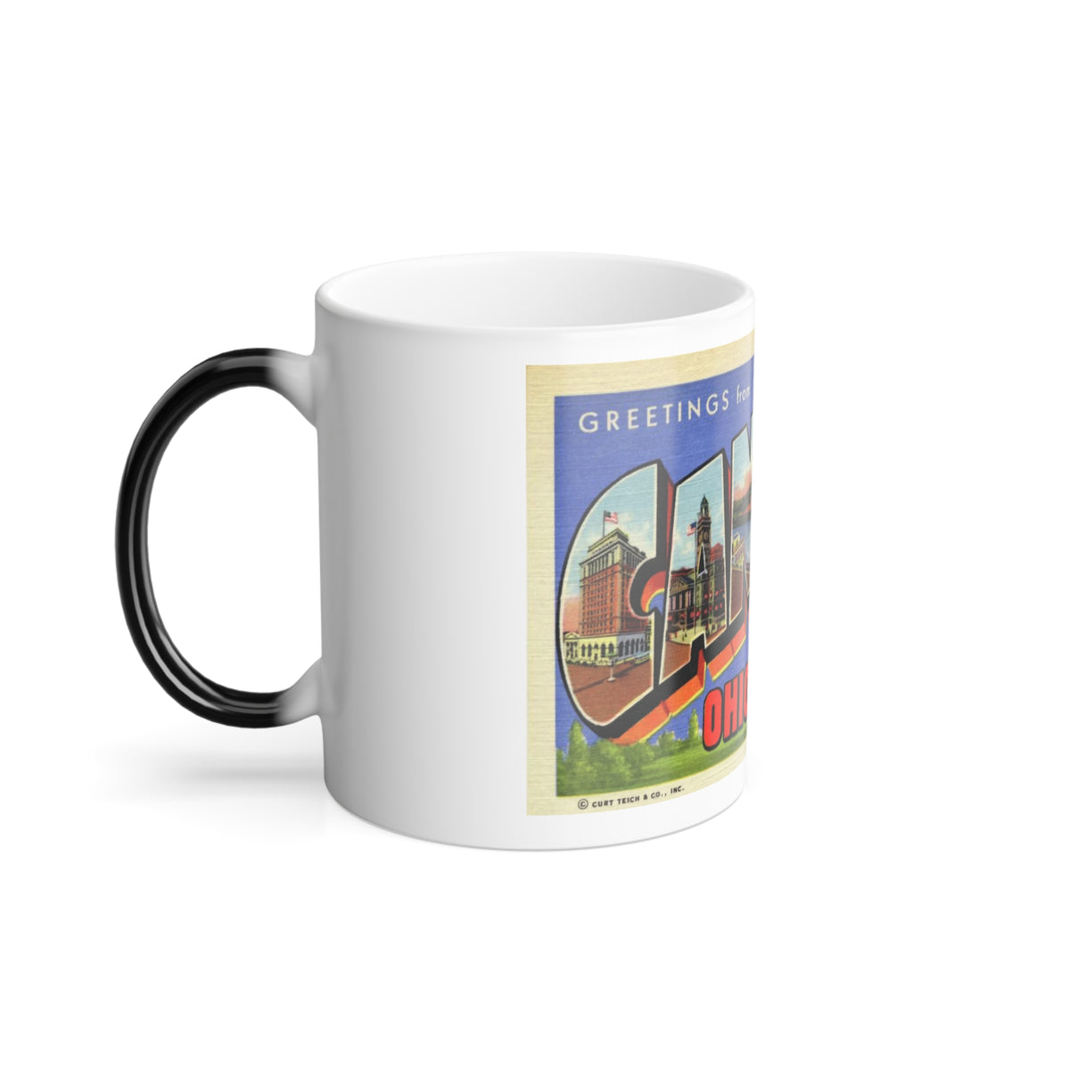 Greetings from Canton Ohio (Greeting Postcards) Color Changing Mug 11oz