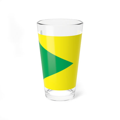 Flag of Znamyanskiy Raion in Kirovohrad Oblast (Ukraine) Pint Glass 16oz