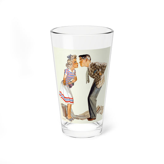 Oh, Come Now...Save that Energy for the War, 1942 (Magazine Illustration) Pint Glass 16oz