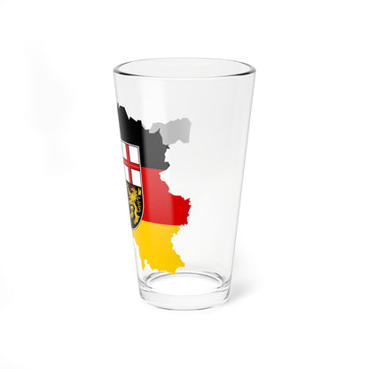 Flag map of Saarland (Germany) Pint Glass 16oz