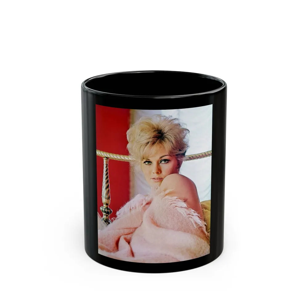 Kim Novak #335 (Vintage Female Icon) Black Coffee Mug-11oz-Go Mug Yourself