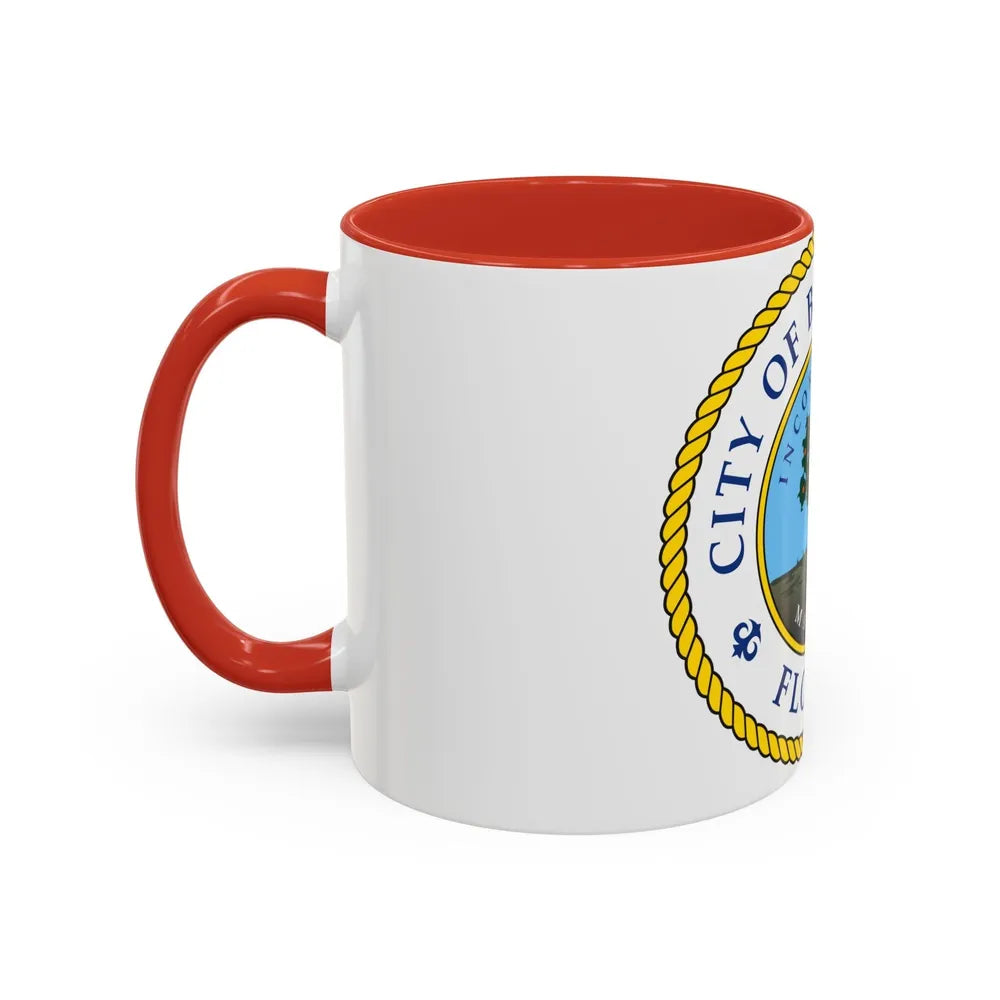 Seal of Bradenton Florida - Accent Coffee Mug-Go Mug Yourself