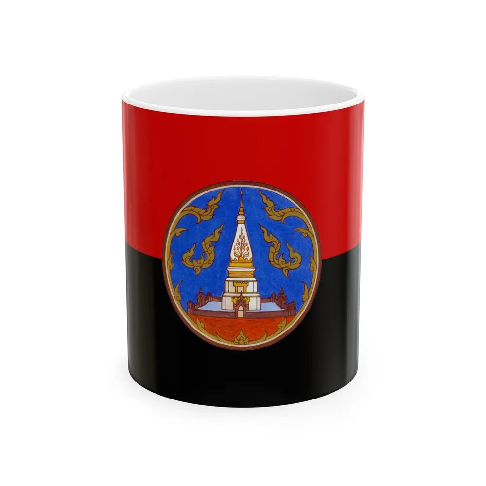 Flag of Nakhon Phanom Province Thailand - White Coffee Mug-11oz-Go Mug Yourself