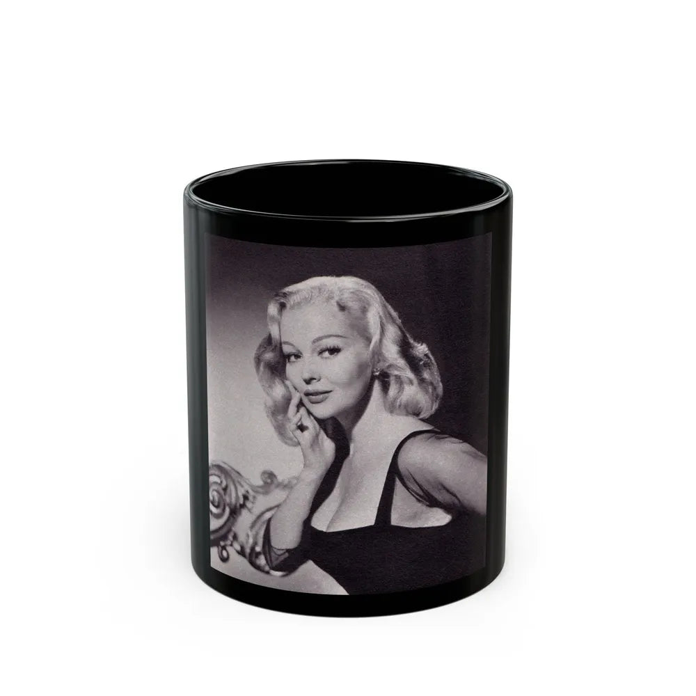 Greta Thyssen #54 (Vintage Female Icon) Black Coffee Mug-11oz-Go Mug Yourself