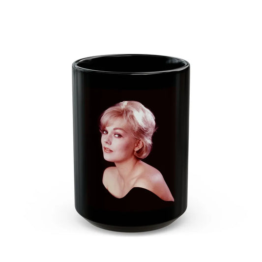 Kim Novak #322 (Vintage Female Icon) Black Coffee Mug-15oz-Go Mug Yourself