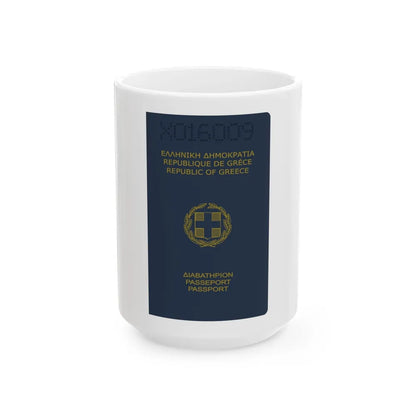 Greek Passport (1980) - White Coffee Mug-15oz-Go Mug Yourself