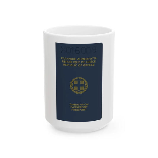 Greek Passport (1980) - White Coffee Mug-15oz-Go Mug Yourself