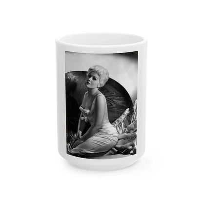 Kim Novak #279 (Vintage Female Icon) White Coffee Mug-15oz-Go Mug Yourself