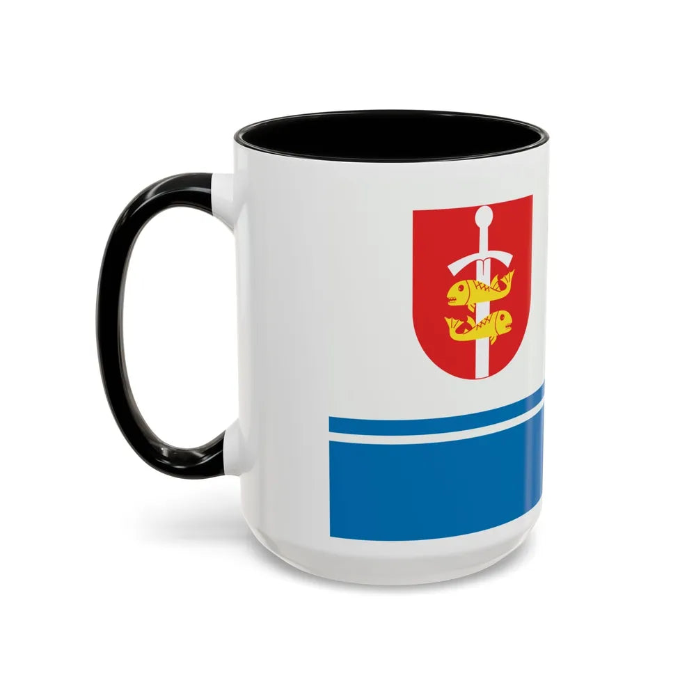 Flag of Gdynia Poland - Accent Coffee Mug-Go Mug Yourself