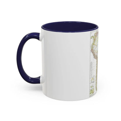 South America (1950) (Map) Accent Coffee Mug-Go Mug Yourself