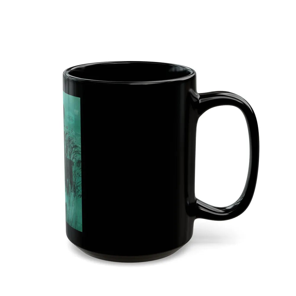 By The Poplars, Woman's Day, July 1965 - Black Coffee Mug-Go Mug Yourself